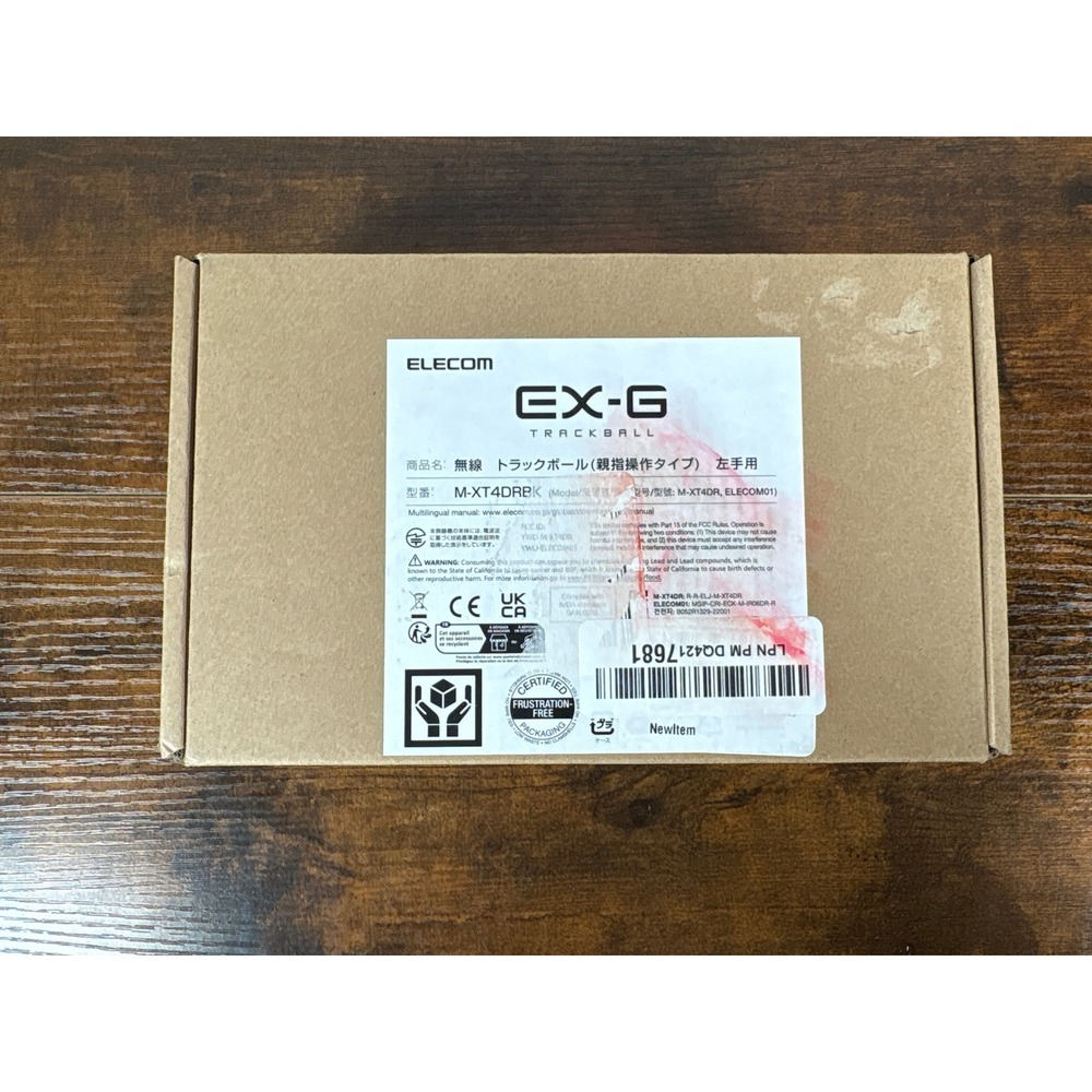 Elecom‎ EX-G Left-Handed Wireless Trackball Mouse Black M-XT4DRBK NEW